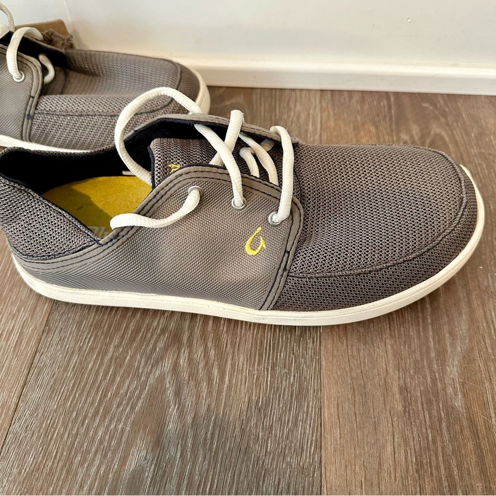 Men’s Olukai Nohea Lace Mesh shoe sneaker in Rock Grey 10242-rkrk NEW size 8 nwt